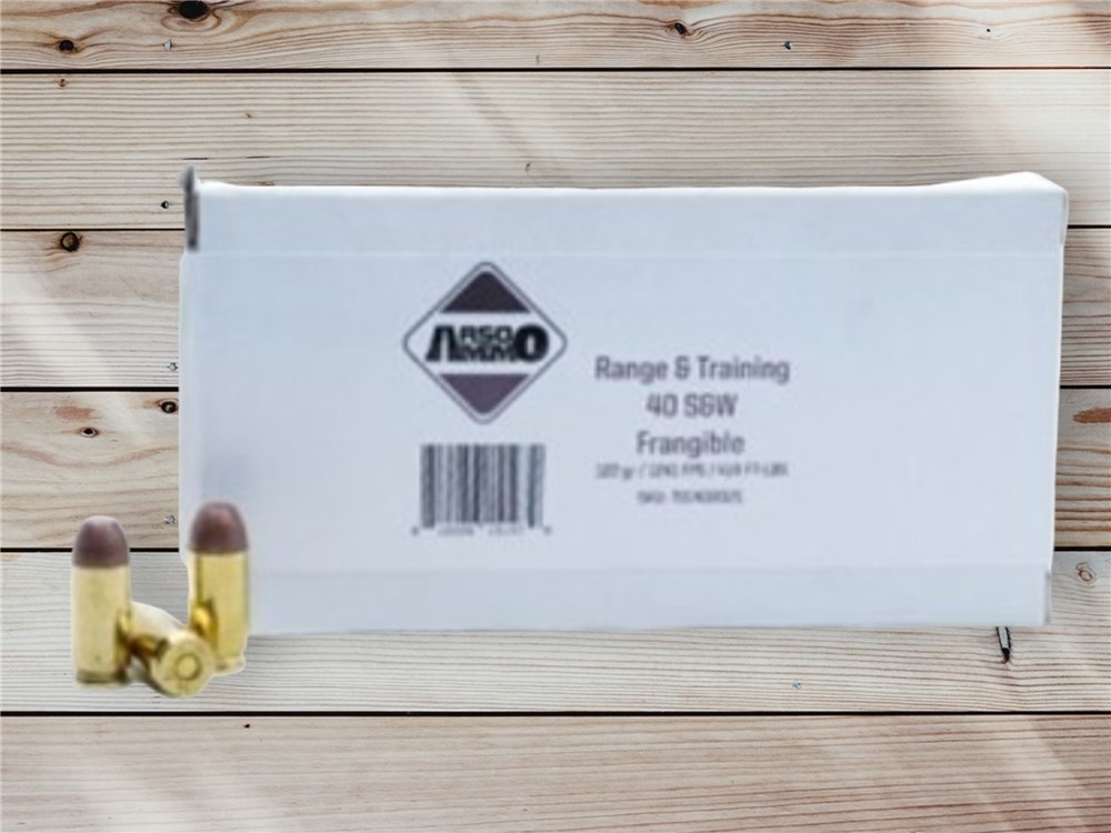 ASO AMMO by Norma - 40 S&W - 122 Grain - Frangible - 50 Rounds-img-0