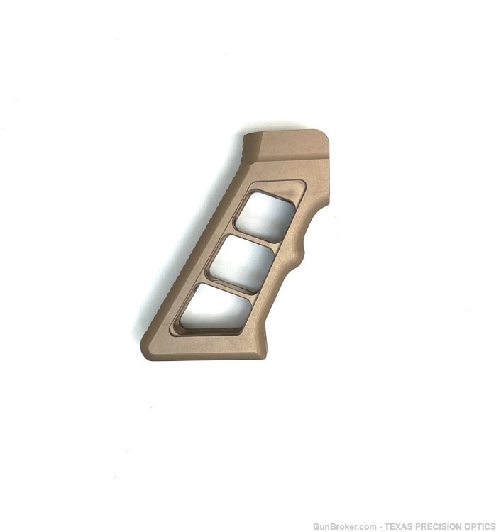 AR15 Skeletonized Aluminum Pistol Grip TAN Color For .22/.223/5.56 And .308-img-1