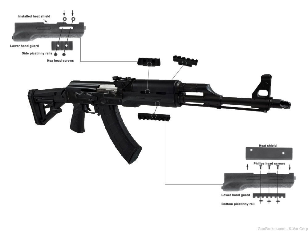 Zastava ZPAPM70 7.62x39 Semi-Automatic Black AK Rifle 30rd-img-2