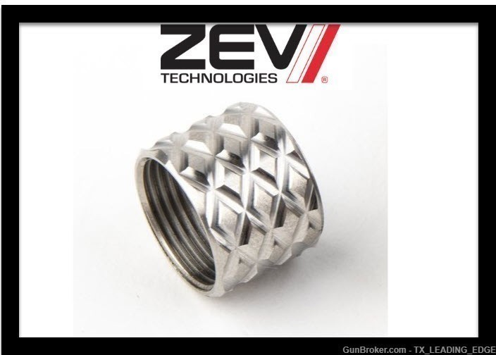 Zev CUSTOMS STAINLESS TIP Protector 1/2x28 TPT Thread 9mm MATCH-img-1