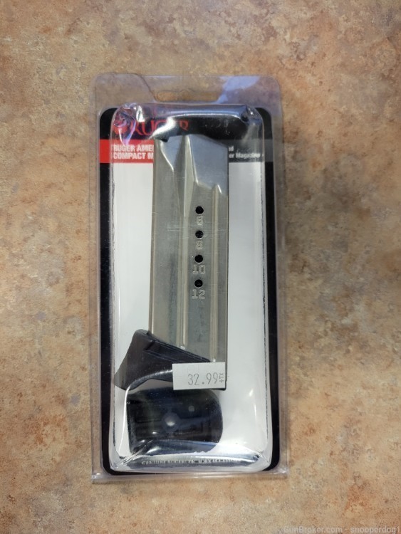 Ruger American Compact 12rd 9mm magazine Xtra base-img-0