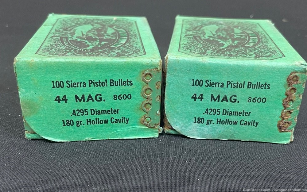 .44 Mag 180 Grain JHC Sierra Bullets #8600-New/200ct *-img-0