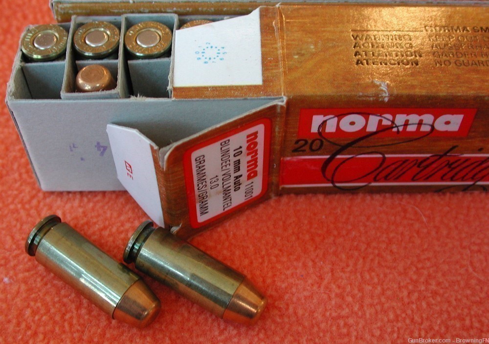 Orig FULL POWER 1,200 FPS 200gr.  10MM Norma Ammunition 2 Boxes 40 Rds-img-3