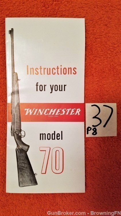 Original Winchester Model 70 Owners Instruction Manual-img-0