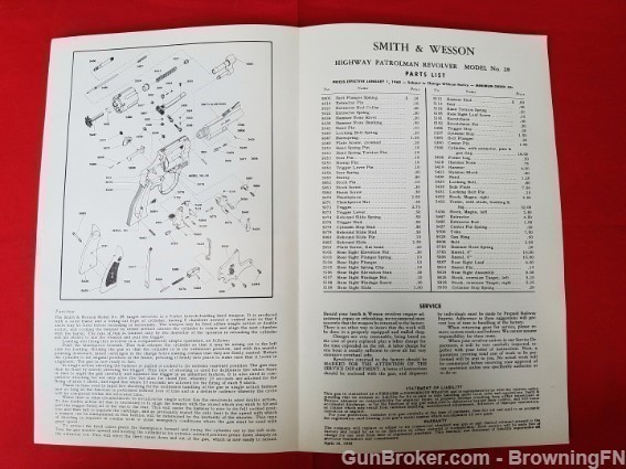 Orig S&W Model 28 .357 Mag Owners Manual 1960-img-1