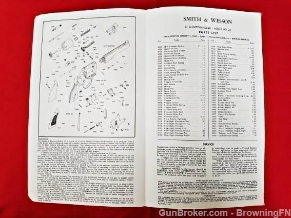 Orig S&W Model 23 Owners Manual 1960-img-1