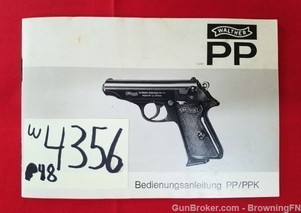 Orig Walther PP PPK Owners Manual-img-0