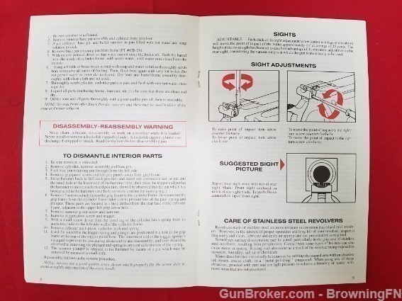 Orig Ruger Old Army Owners Manual 1989-img-2