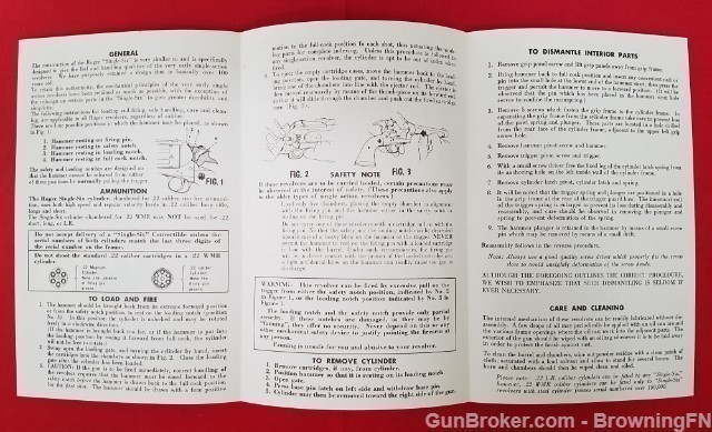 Orig Ruger Super Single-Six Owners Instruction Manual  1972-img-1