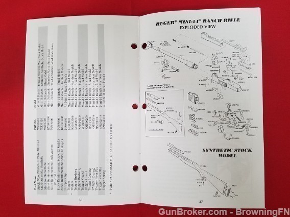 Orig Ruger Mini-14 Ranch Owners Instruction Manual 1999-img-2