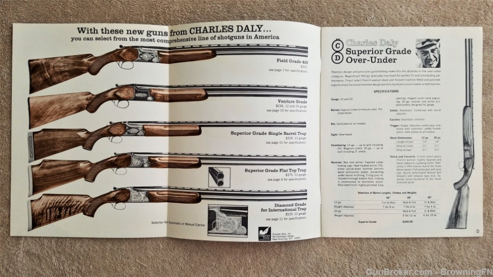 Orig Charles Dalys Custom Crafted Shotguns Catalog 1968-img-1