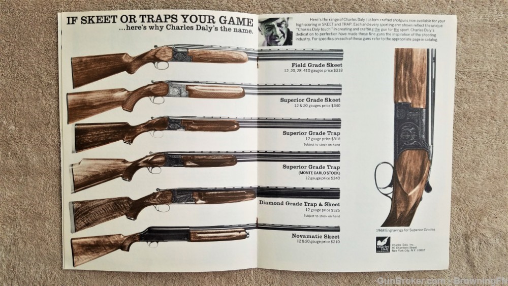 Orig Charles Dalys Custom Crafted Shotguns Catalog 1968-img-2