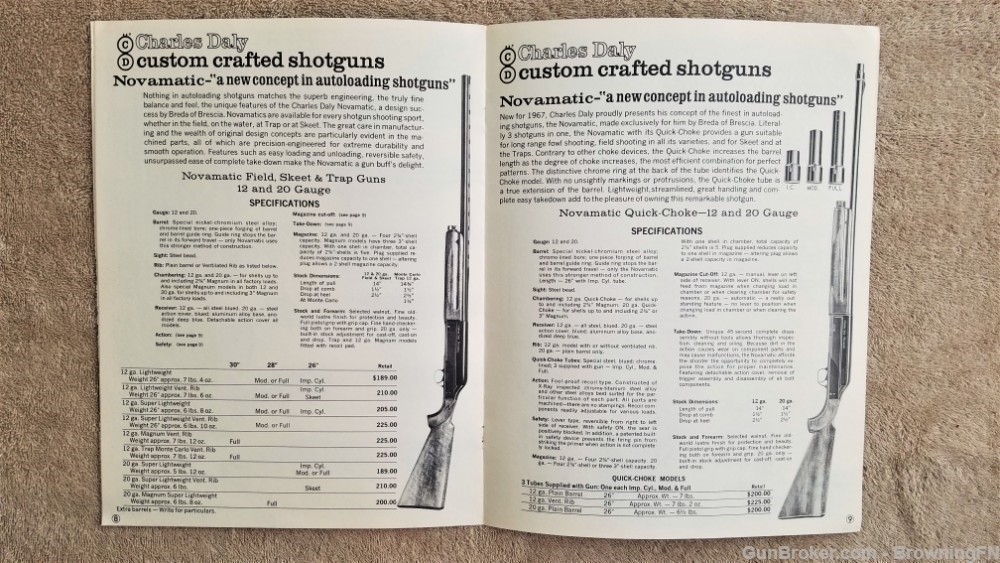 Orig Charles Dalys Custom Crafted Shotguns Catalog 1968-img-3