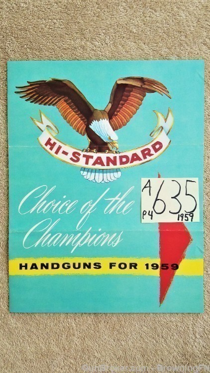 Orig High Standard Handguns for 1959 Flyer Catalog-img-0