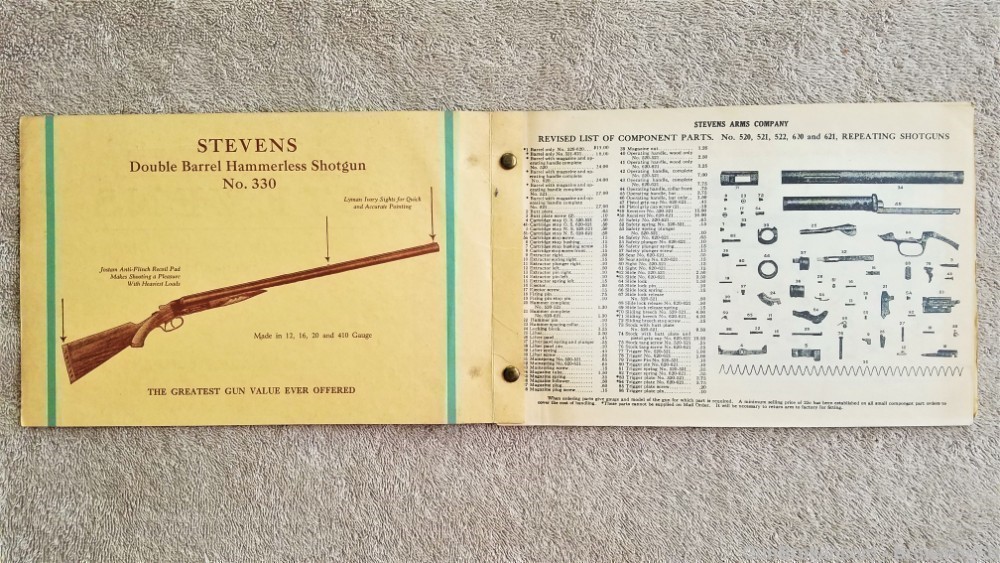 Orig Stevens Component Parts Catalog 1931-img-1