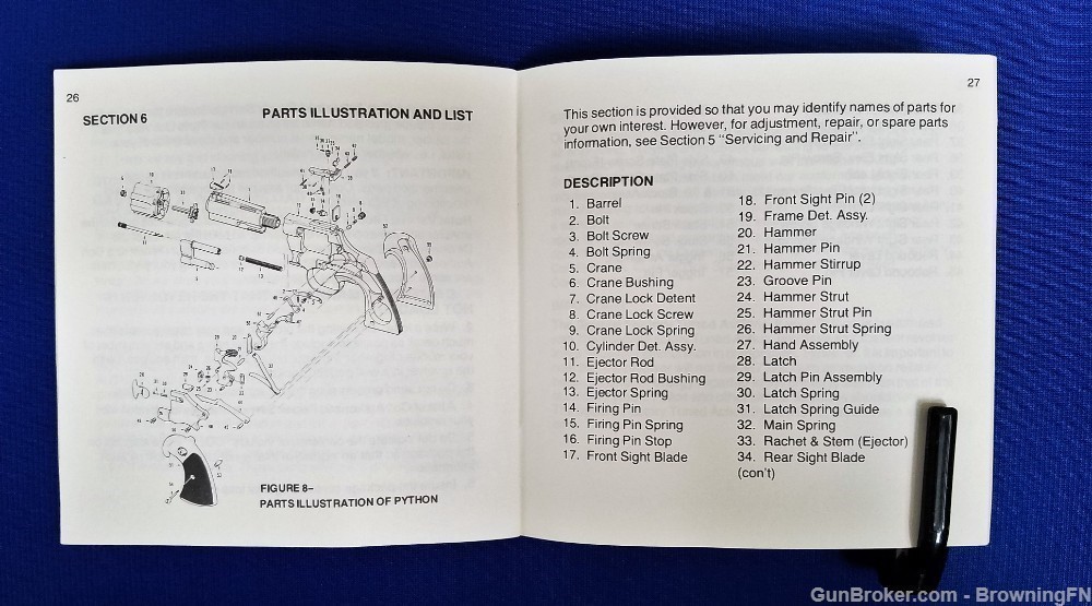 Original Colt Python Owners Manual 1981-img-1