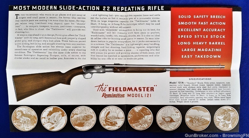 Original Remington Model 121 Fieldmaster Flyer-img-2
