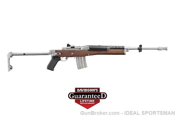 RUGER MINI 14 TACTICAL STAINLESS WALNUT FOLDER STOCK 5895 NEW RARE-img-0
