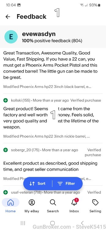 Phoenix arms hp22a 1/2-28 threaded barrel - 3inch nickel-img-3