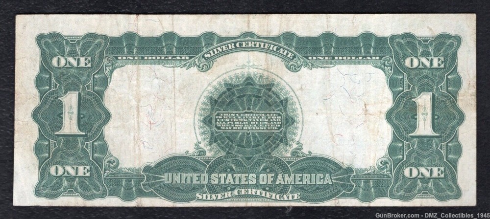 1899 US $1 Silver Certificate Antique Money Note Currency-img-1