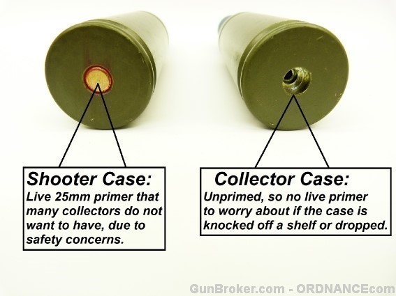 MINT 25mm Bushmaster COLLECTOR shell casing case-img-1