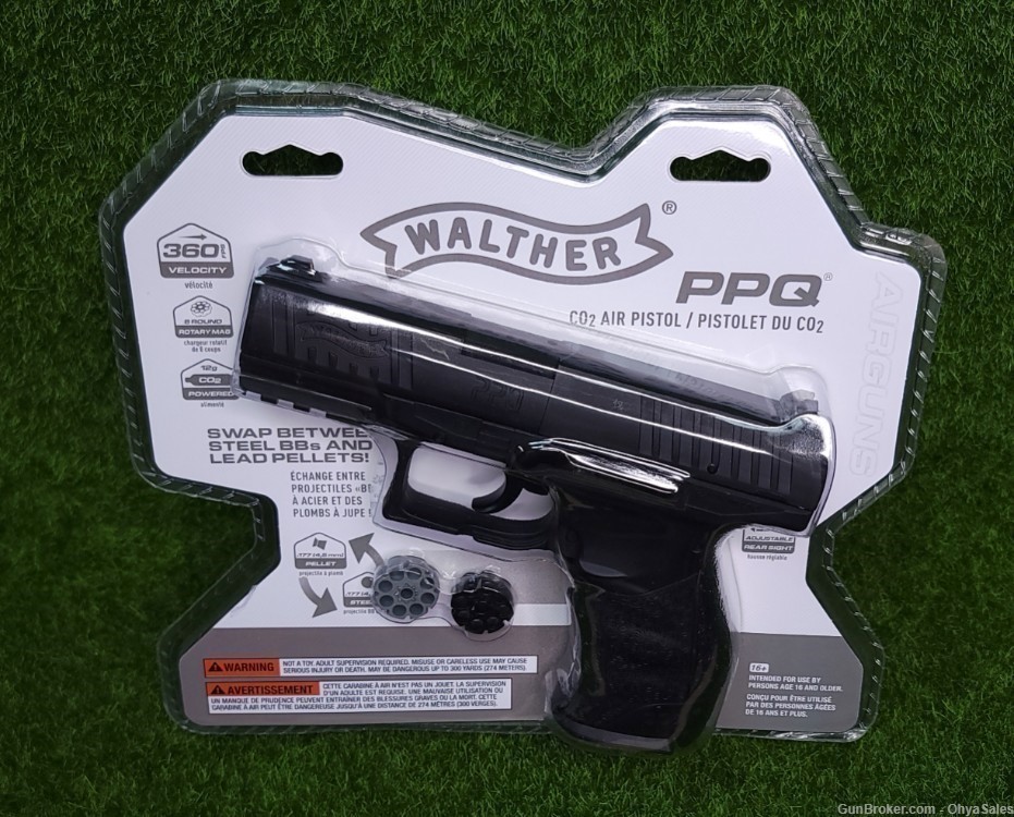 Umarex Walther PPQ CO2 .177 Pellet / BB Repeater Air Pistol, 360FPS 2256010-img-0