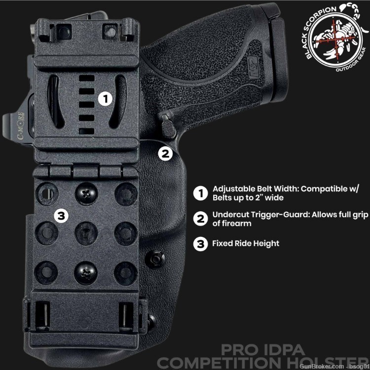 Black Scorpion Gear Heckler & Koch VP9 Pro IDPA Holster - Black-img-6