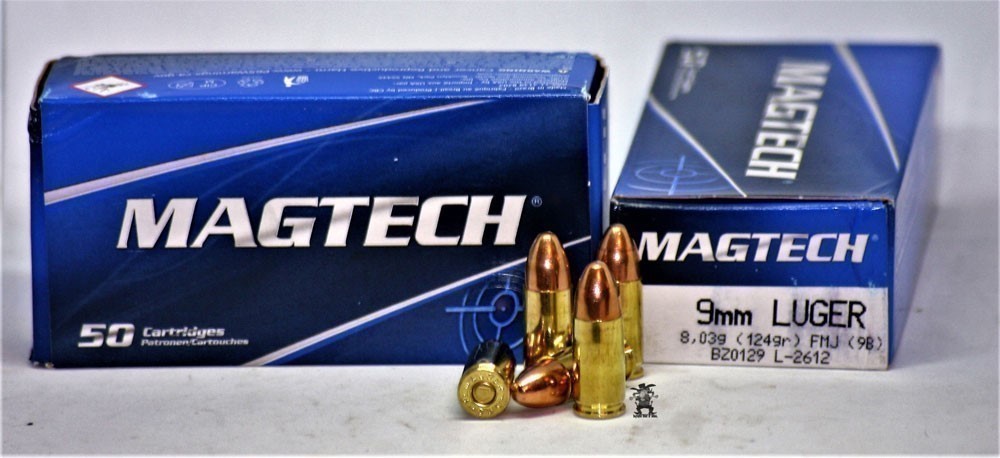 9MM MAGTECH 124 Gr FMJ Excellent Training 9 mm 100 Rounds Brass NOCCFEES-img-1