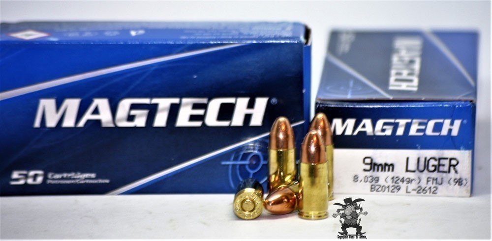 9MM MAGTECH 124 Gr FMJ Excellent Training 9 mm 100 Rounds Brass NOCCFEES-img-3