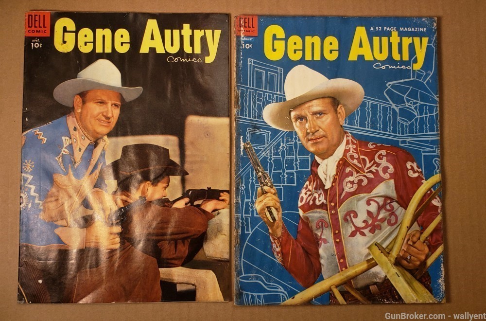 Gene Autry 1954 1955 Comic Books Dell Cowboy 10 Cent originaly western gun-img-0