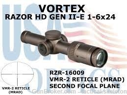 VORTEX, RZR-16009, RZR GEN II HD-E 1-6x24 VMR-2 MRAD-img-0