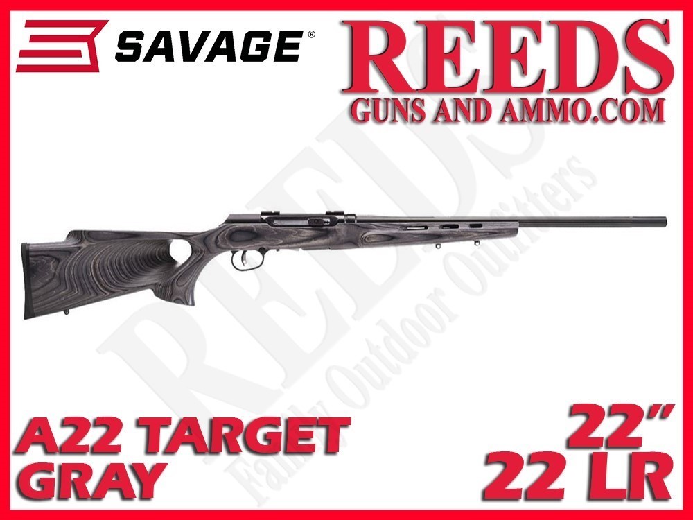 Savage Arms A22 Target Thumbhole Gray Laminate 22 LR 22 inch 47215-img-0