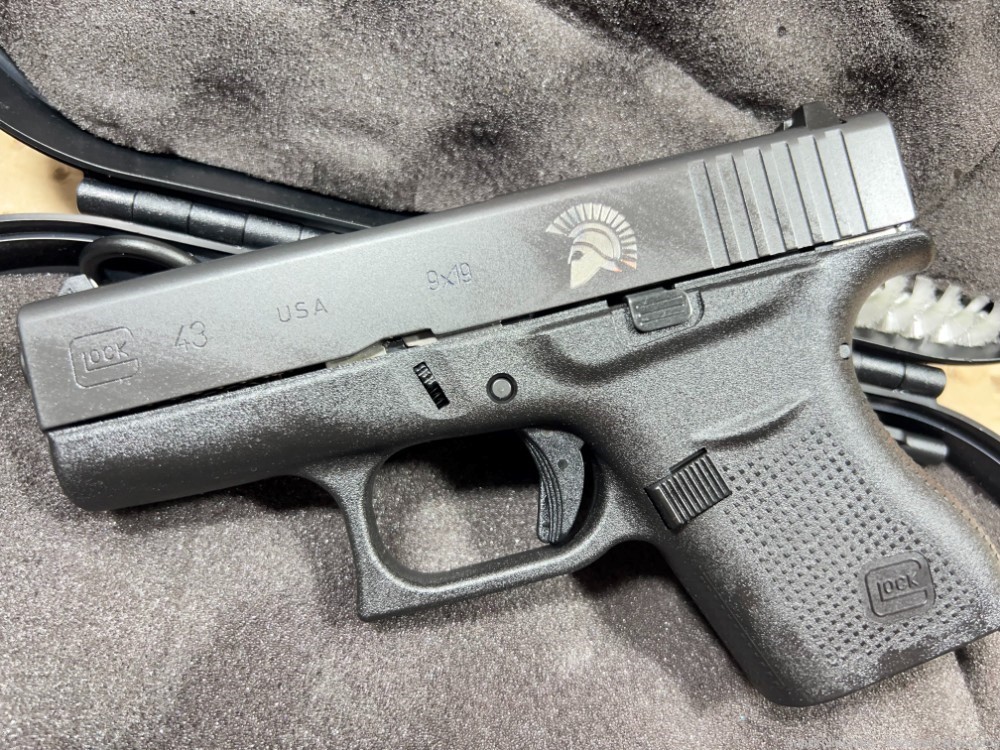 GLOCK 43 SINGLE STACK  9MM 6 Round SPARTAN DAVIDSONS LIMITED EDITION-img-0