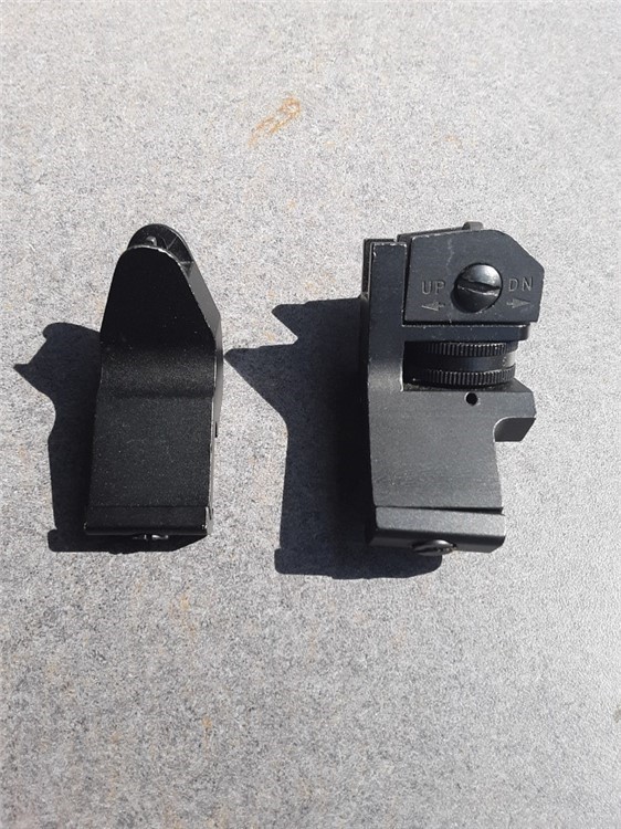 M4 off set front and rear sights pair for your optic ready AR-img-0