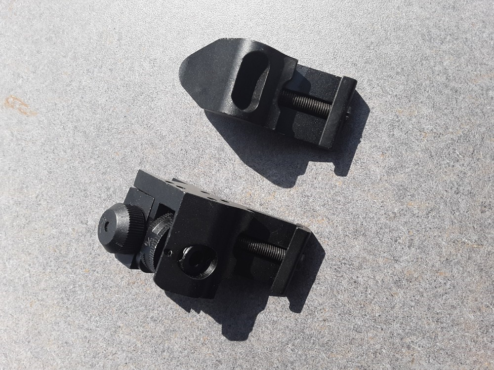 M4 off set front and rear sights pair for your optic ready AR-img-6