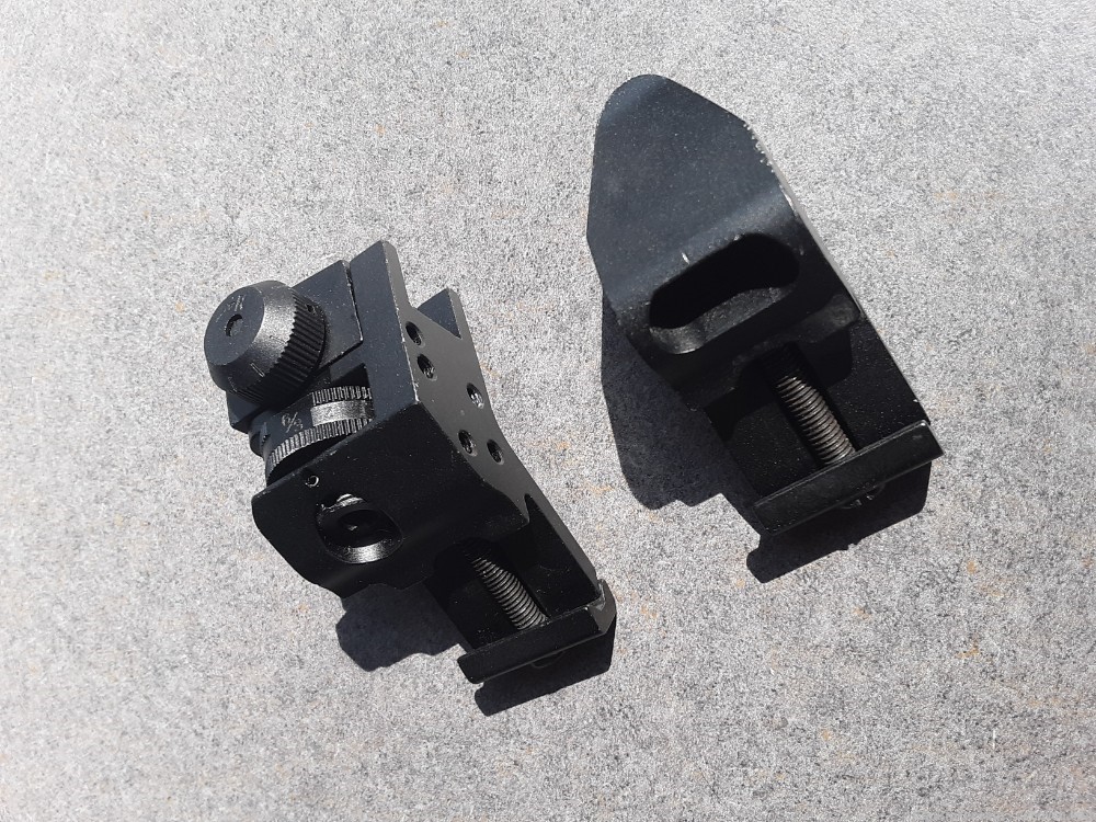 M4 off set front and rear sights pair for your optic ready AR-img-5