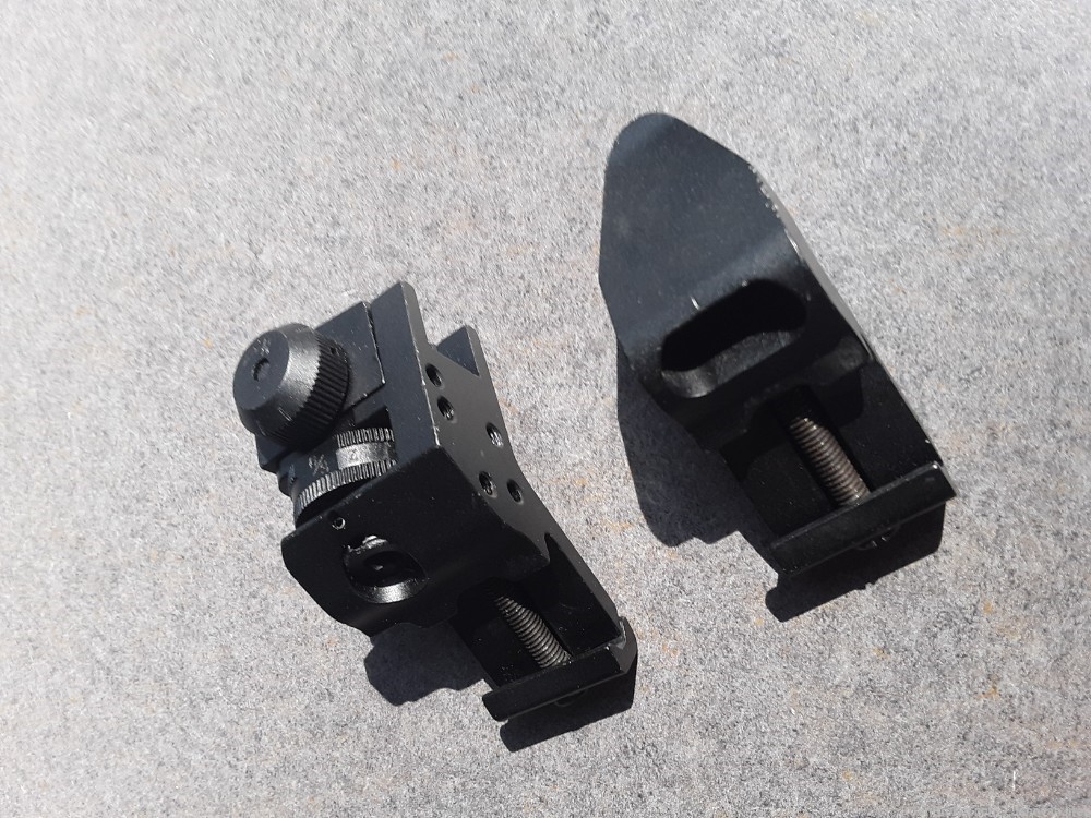 M4 off set front and rear sights pair for your optic ready AR-img-9