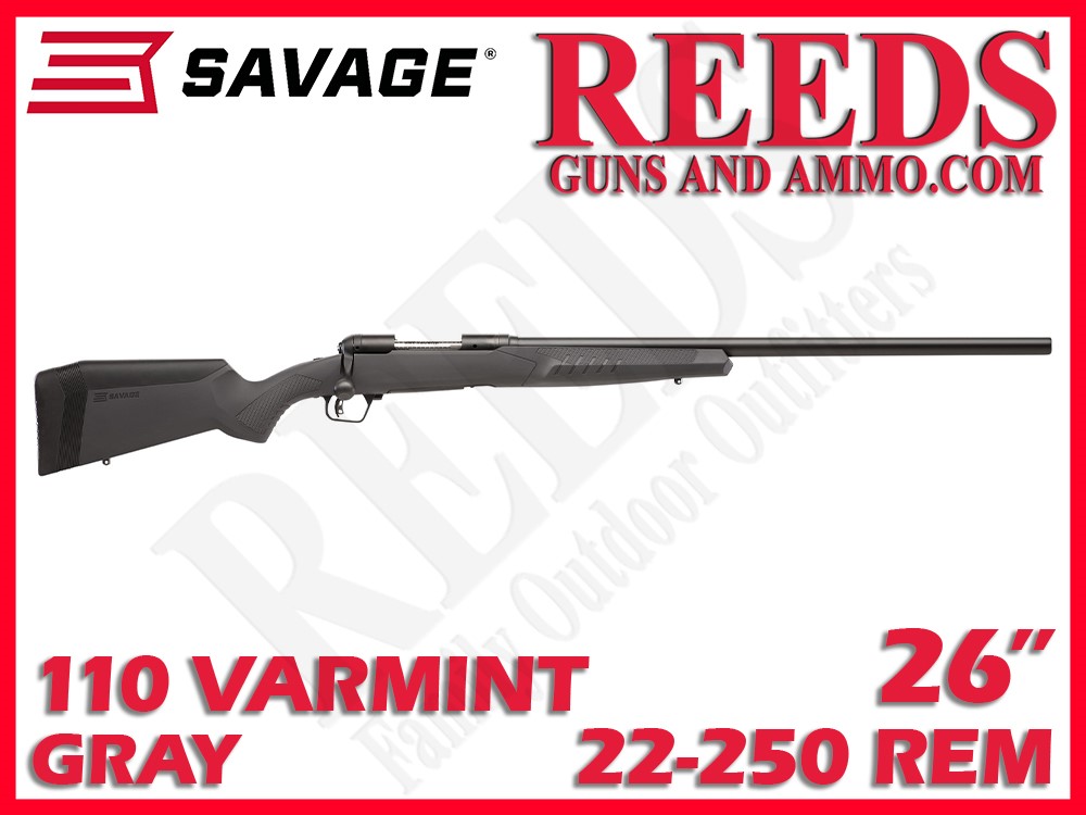 Savage 110 Varmint Gray 22-250 Rem 26in 57067-img-0