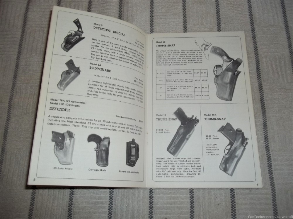 1970 BIANCHI LEATHER Holster Catalog Book 30+ pages Smith Wesson Ruger Colt-img-3