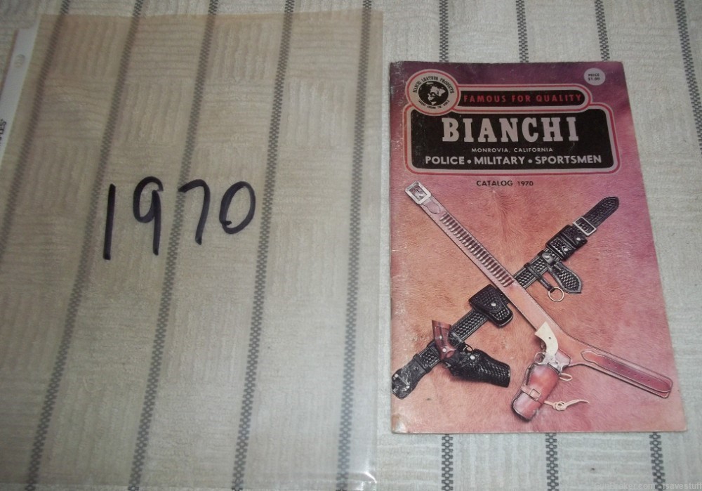 1970 BIANCHI LEATHER Holster Catalog Book 30+ pages Smith Wesson Ruger Colt-img-0