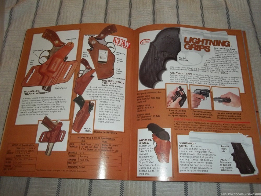 1982 BIANCHI LEATHER Holster Catalog Book 60+ pages Smith Wesson Ruger Colt-img-4