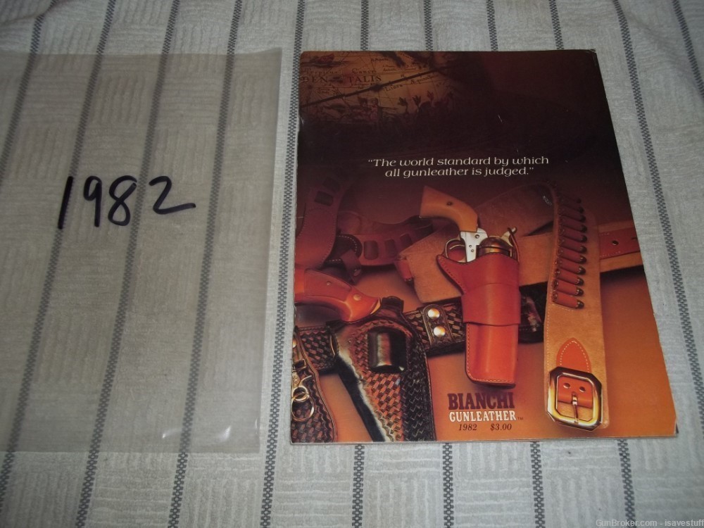 1982 BIANCHI LEATHER Holster Catalog Book 60+ pages Smith Wesson Ruger Colt-img-0
