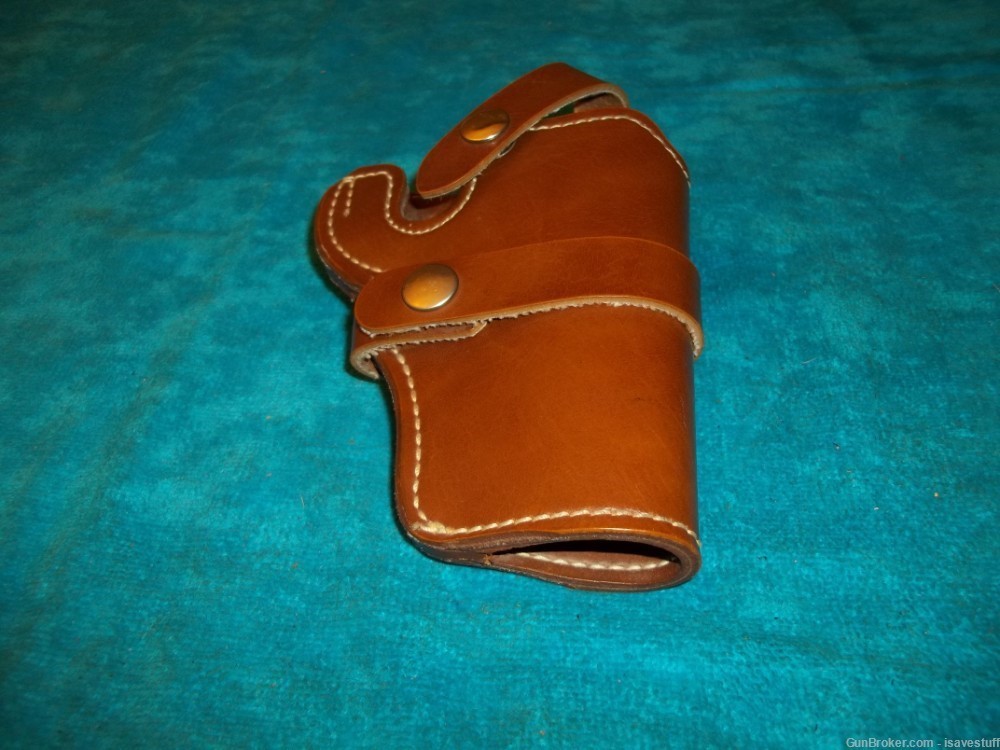 Smith Wesson LOGO R/H Leather Holster Ruger PS Six S&W 19 64 66 Snub Nose-img-7