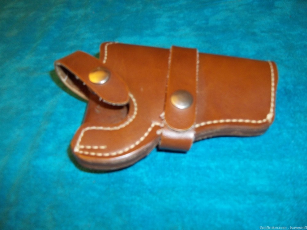 Smith Wesson LOGO R/H Leather Holster Ruger PS Six S&W 19 64 66 Snub Nose-img-5