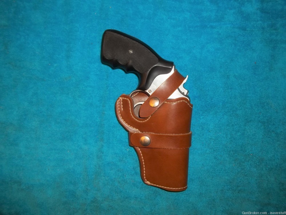 Smith Wesson LOGO R/H Leather Holster Ruger PS Six S&W 19 64 66 Snub Nose-img-2