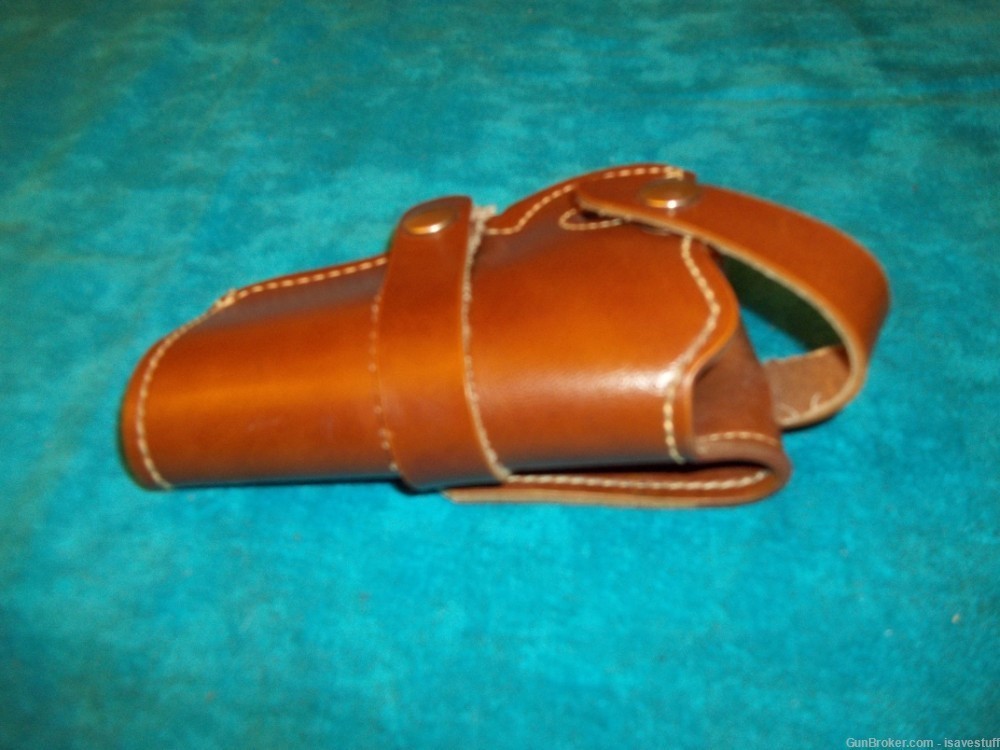 Smith Wesson LOGO R/H Leather Holster Ruger PS Six S&W 19 64 66 Snub Nose-img-3