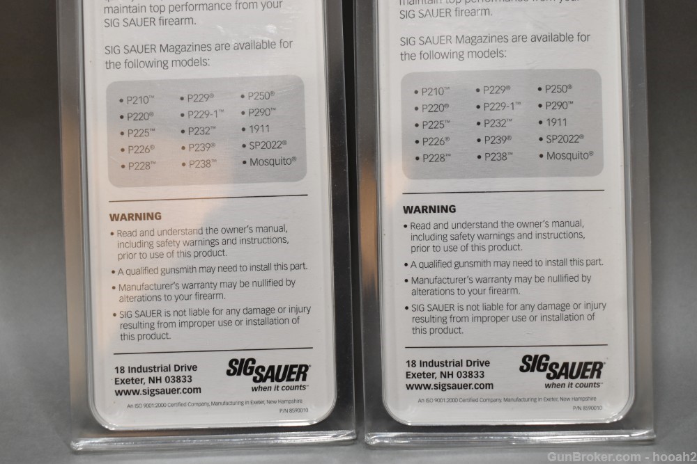 2 Sig Sauer P220 Factory NOS Black Aluminum Grip Sets Please READ-img-6
