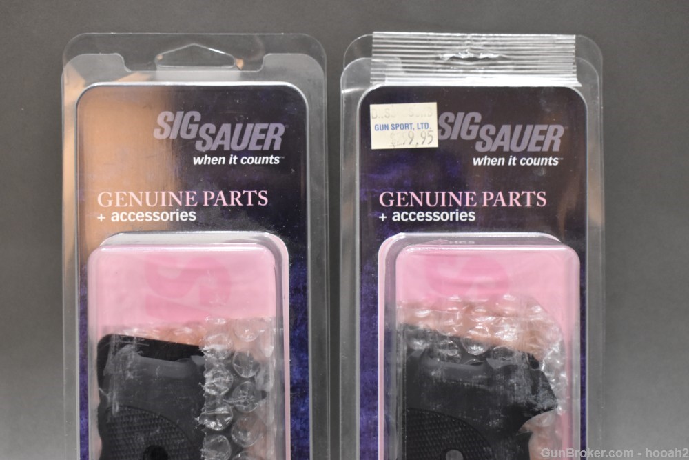 2 Sig Sauer P220 Factory NOS Black Aluminum Grip Sets Please READ-img-1
