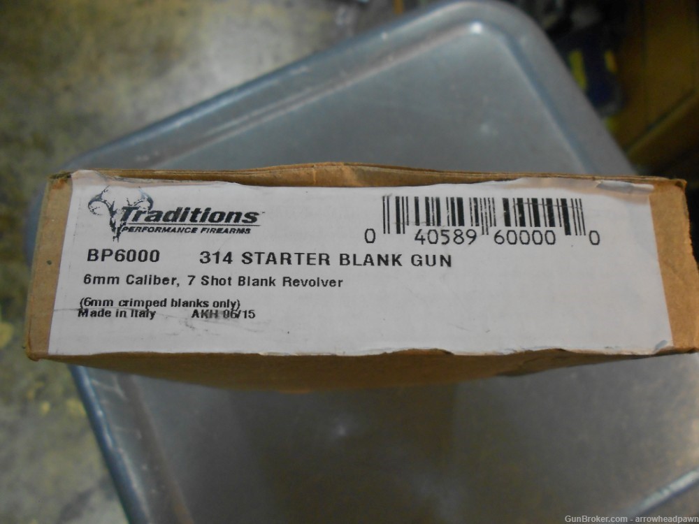 Traditions 314 Starter Pistol/Gun .22 Caliber/6mm Blanks 7 Shot BP6000-img-1