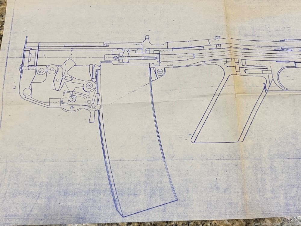 Rare prototype Colt IMP PDW SMD sun machine gun blueprint mock-up m16 m16a1-img-2
